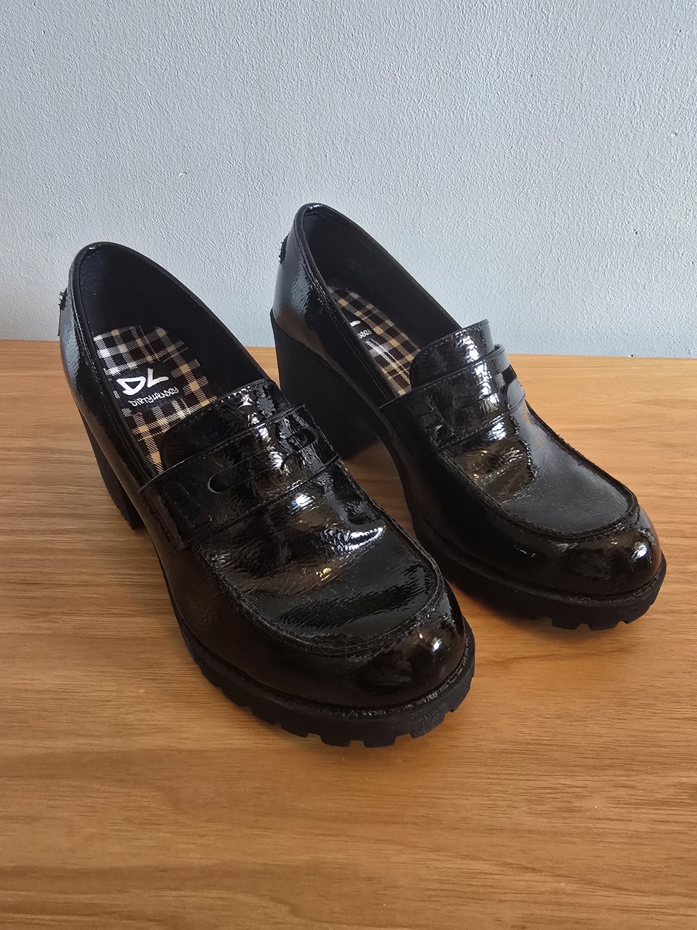 Dirty Laundry Patent Leather Platform Penny Loafers